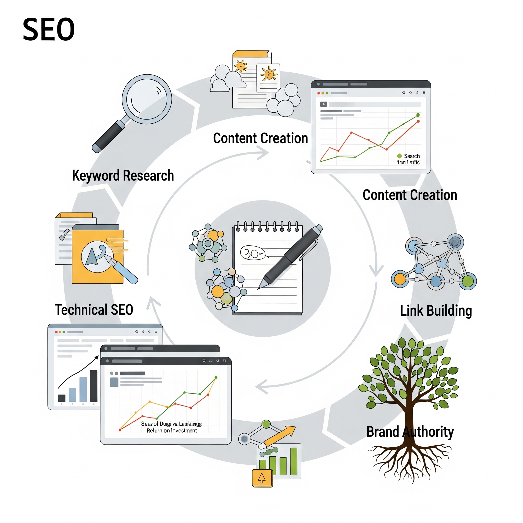 Référencement naturel et visibilité hôtel Écran d'ordinateur affichant des résultats de recherche Google, illustrant l'impact d'un référencement naturel efficace pour un établissement hôtelier.