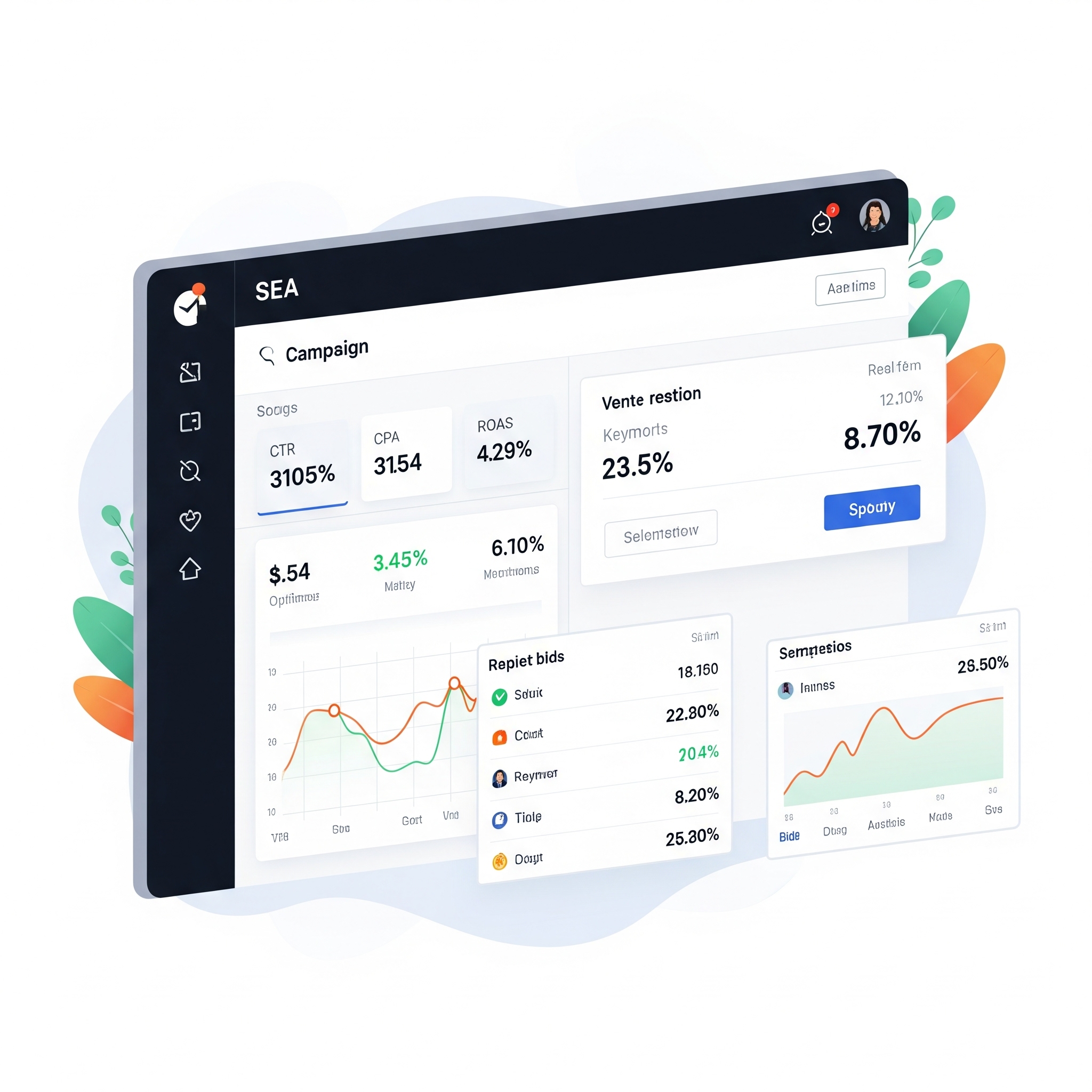 Publicité SEA et réservations directes hôtel Illustration de l'augmentation des réservations directes d'hôtel grâce à des annonces SEA (Google Ads) ciblées et performantes.